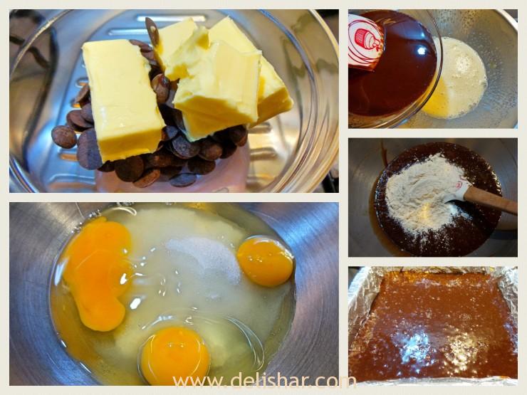 sea salt brownies process 1