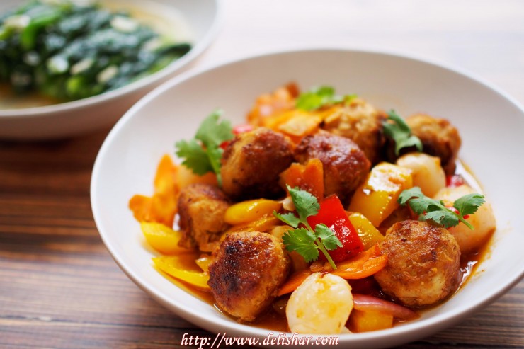 Sweet sour lychee meatballs 3