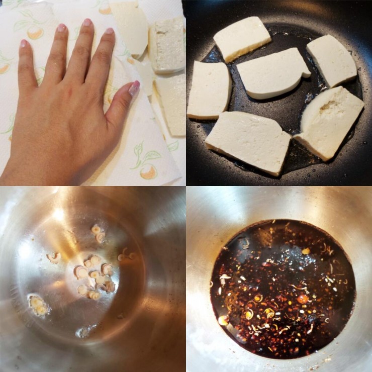 black sweet tofu process