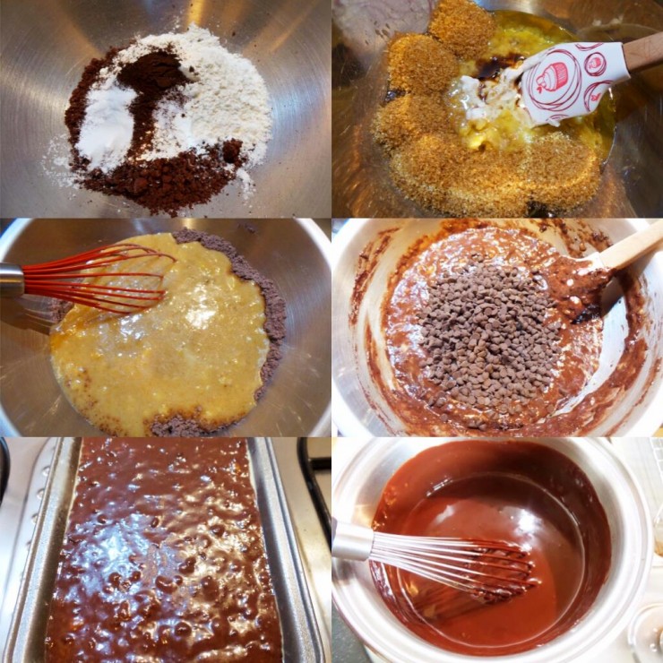 triple chocolate banana cake process