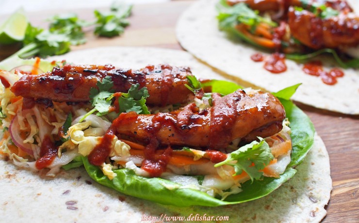 Caramel Chicken Wrap 1