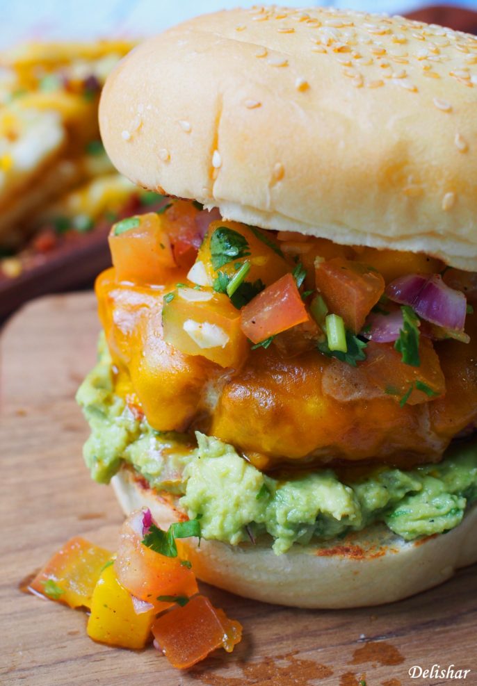 Chorizo Burger with Guacamole & Mango Salsa - Delishar | Singapore ...