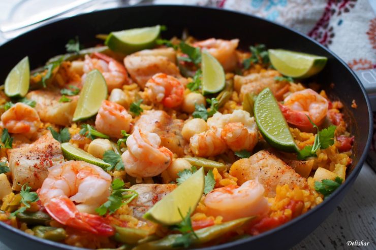 Skillet Seafood Paella 4