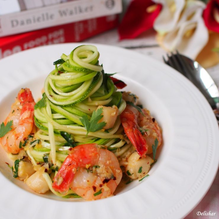 Shrimp & Scallop Scampi Zoodles insta 1