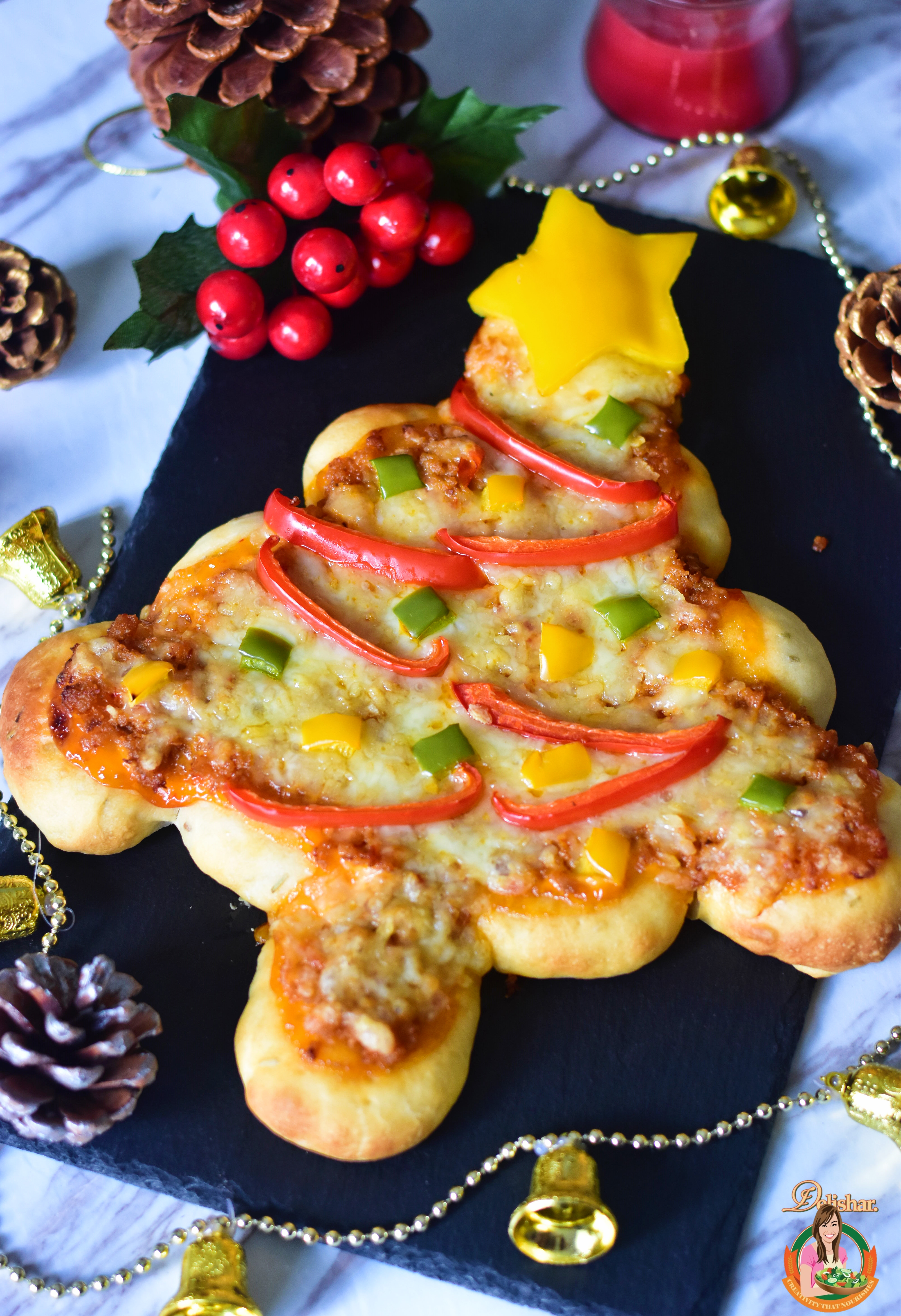 Christmas Tree Otak Pizza [Panasonic Cubie Oven Review] - Delishar ...