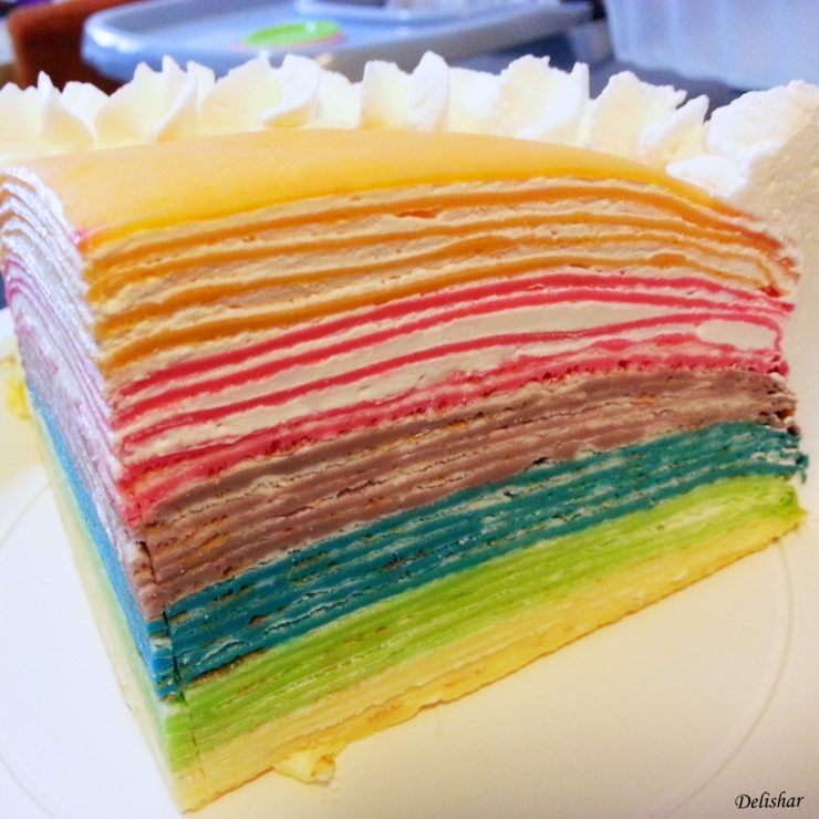 Rainbow Mille Crepes Cake | Delishar - Singapore Cooking Blog