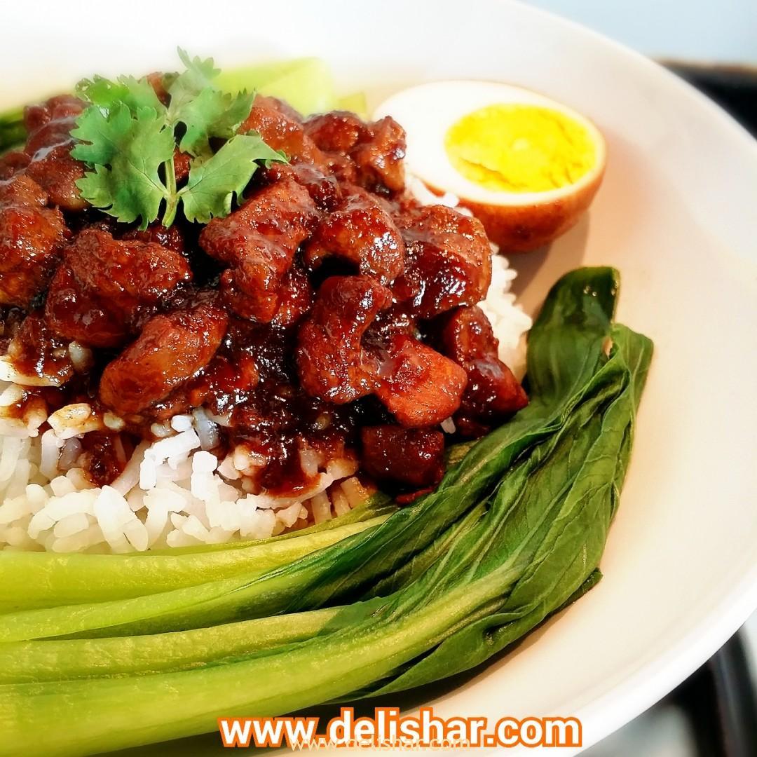Taiwanese Braised Pork Rice Lu Rou Fan Delishar Singapore Cooking Blog