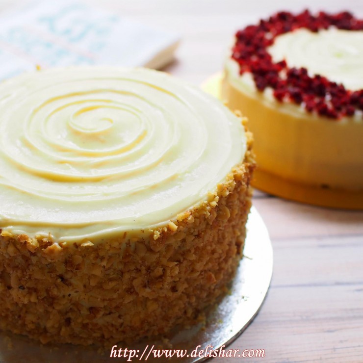 Carrot Cake with Cream Cheese Frosting - Delishar | Singapore Cooking ...