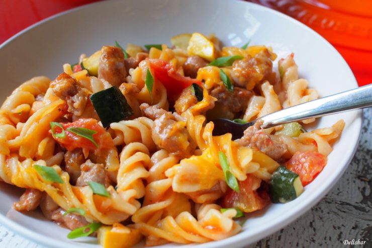 One Pot Italian Sausage Fusilli - Delishar | Singapore Cooking, Recipe ...