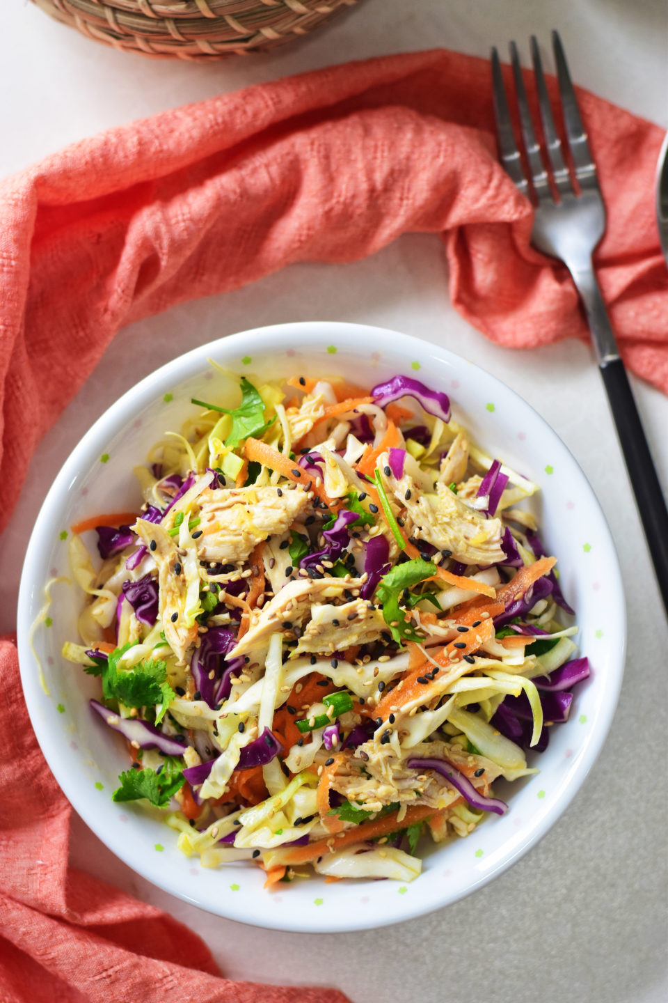 Asian Chicken Salad (Whole30 / Paleo) - Delishar | Singapore Cooking ...