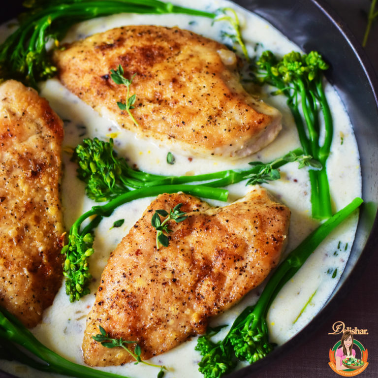 Thyme Mustard Creamy Chicken - Delishar | Singapore Cooking, Recipe ...