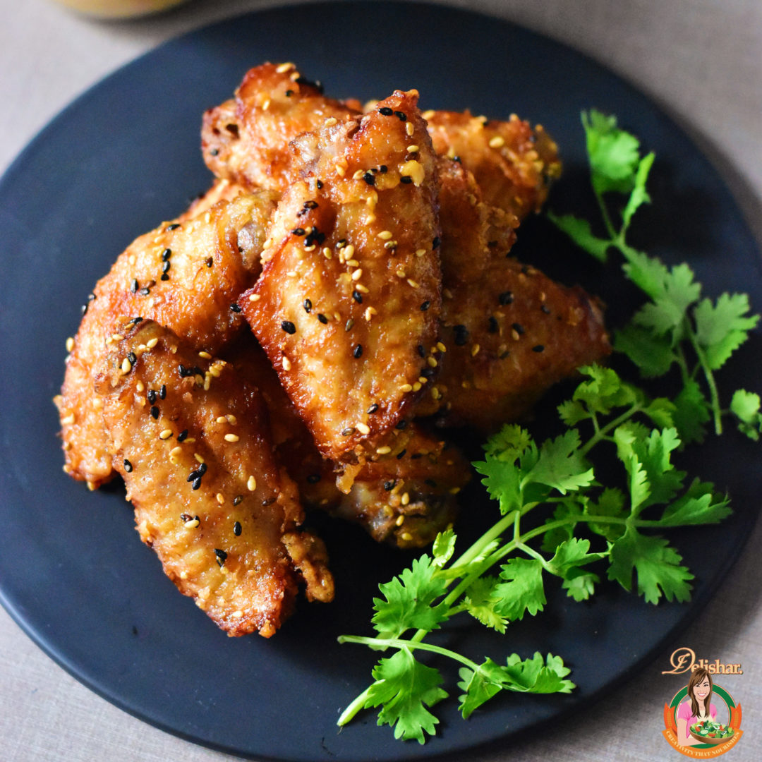 Sesame Fried Chicken Wings Delishar Singapore Cooking, Recipe, and